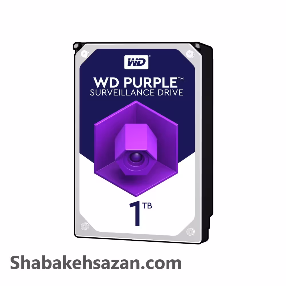 هارد دیسک اینترنال وسترن دیجیتال مدل Purple WD10PURZ ظرفیت 1 ترابایت