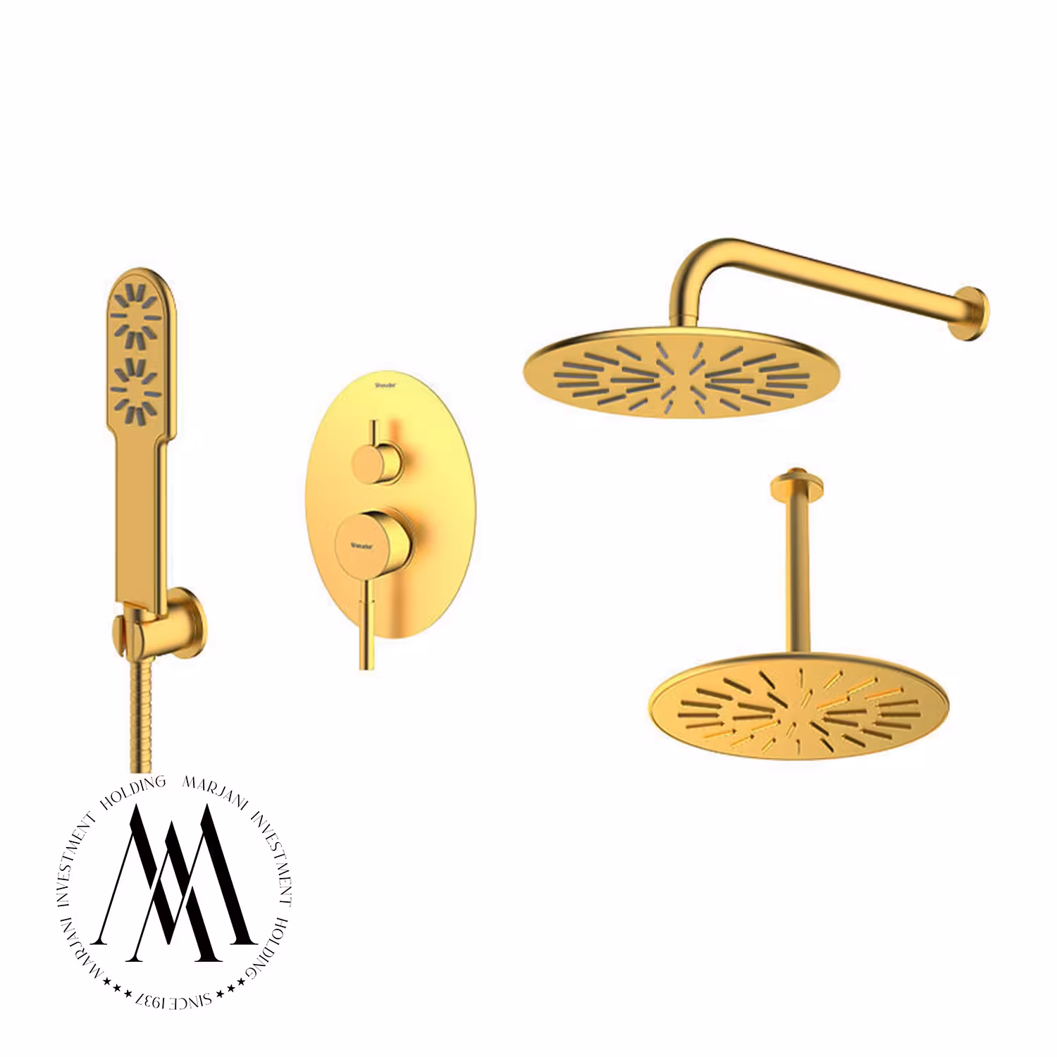 شیر حمام توکار شودر مدل روگن تیپ 3 (طلامات)