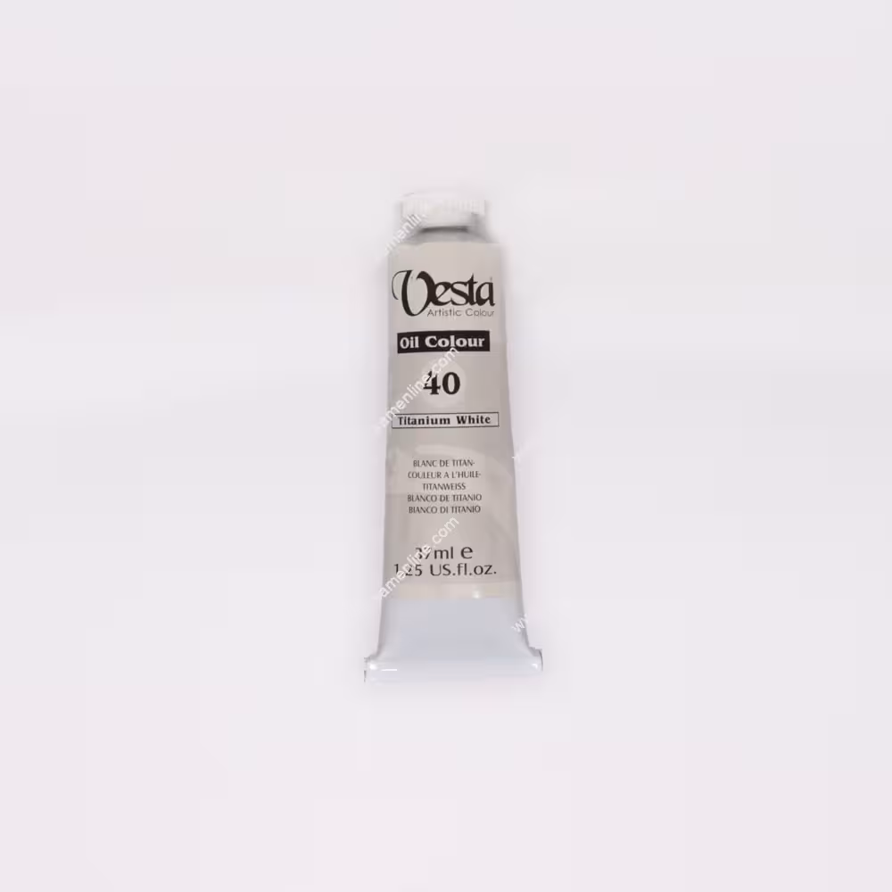 رنگ روغن 37 میل تکرنگ وستا مدل Titanium White 40