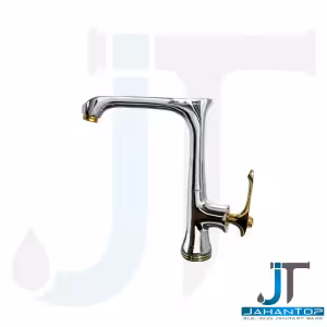 شیر ظرفشویی اهرمی کروم طلایی آریانا (مدل ونیز)