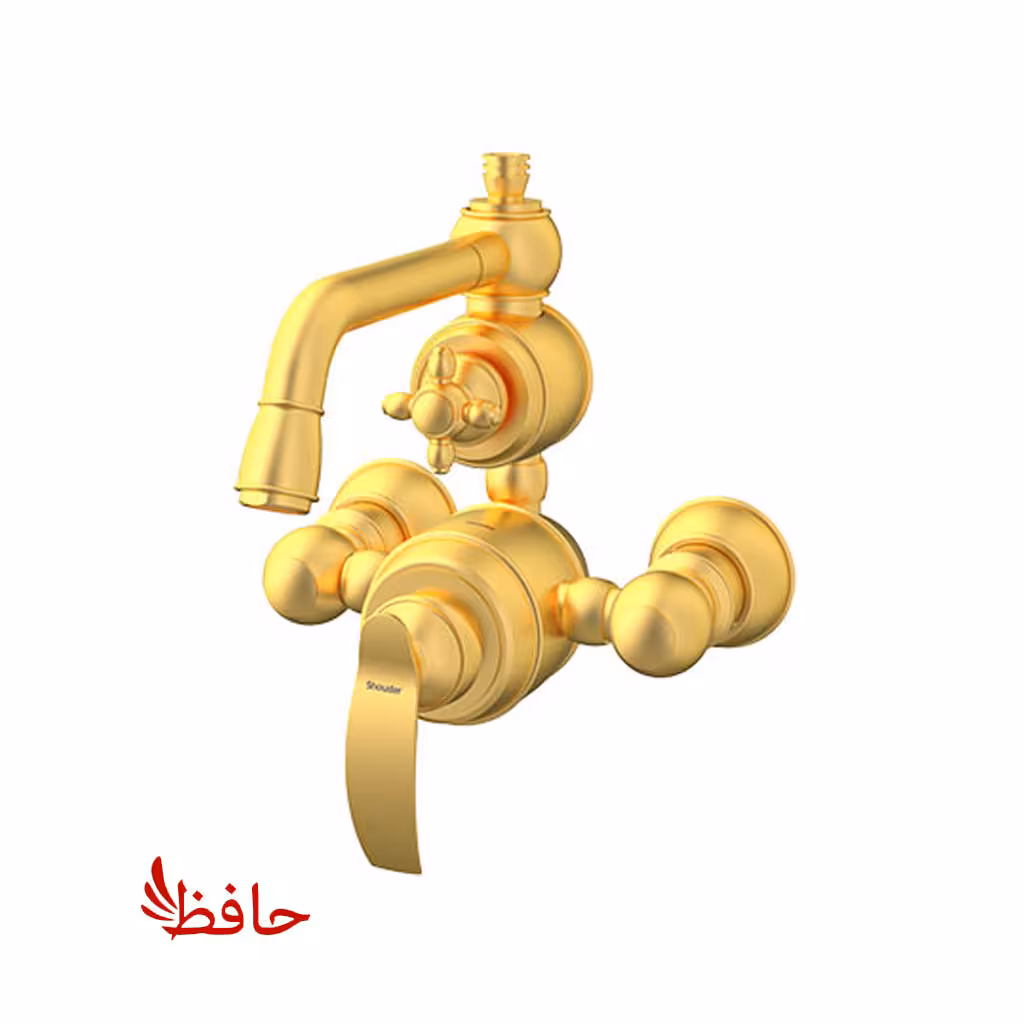 شیر حمام شودر مدل گلوریس طلایی مات