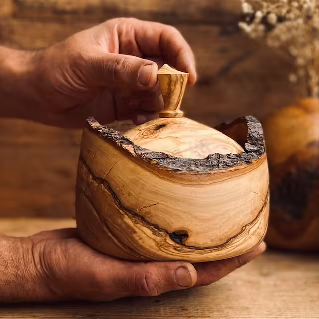 ظرف دربدار چوبی کد 996