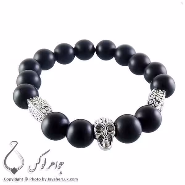 دستبند مهره ای مدل جمجمه _ کد : 200229