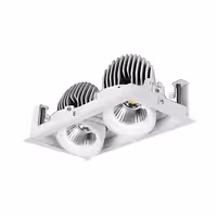 چراغ سقفی توکار گریل دوتایی بدنه سفید 70 وات ای دی سی EDC / آفتابی