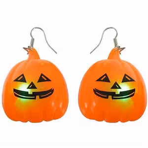 گوشواره چراغ دار کدو هالووین