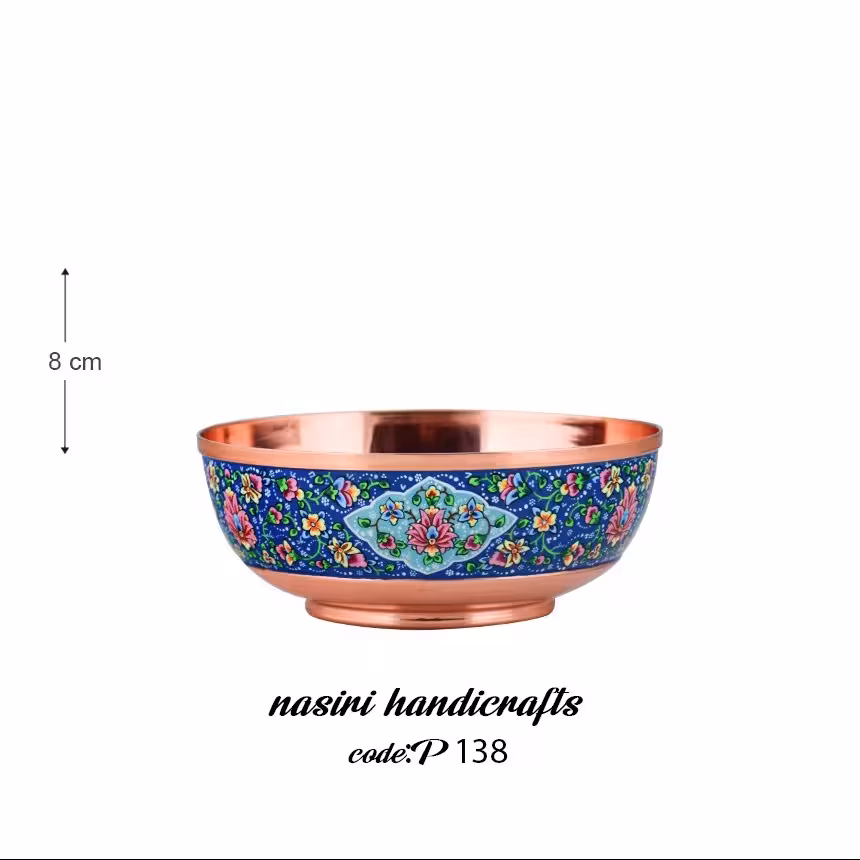 کاسه ساده مس و پرداز نصیری