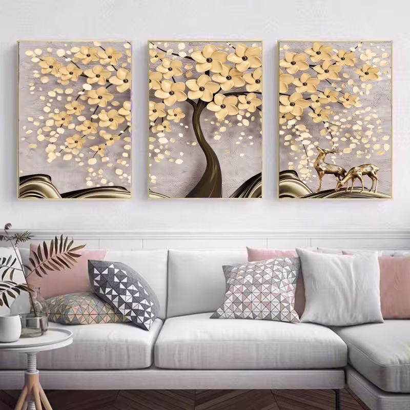 تابلو دکوراتیو کد 2587 مجموعه 3 عددی | دنیای قاب