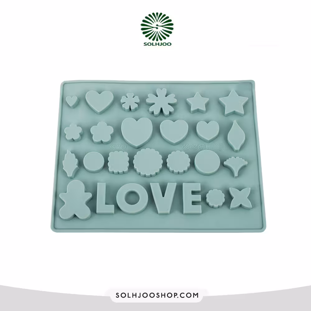 قالب سیلیکون قلب ستاره و لاو 26 خانه