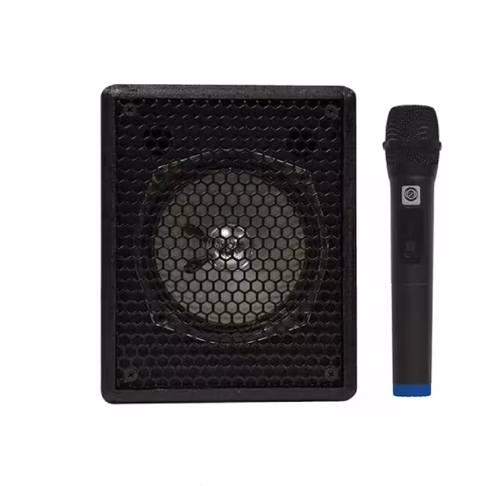 اکو همراه مینی بی‌سیم زیکو (Zico) مدل Z-15، با صدایی واضح و قابلیت حمل آسان، مناسب برای سخنرانی و مراسم کوچک.