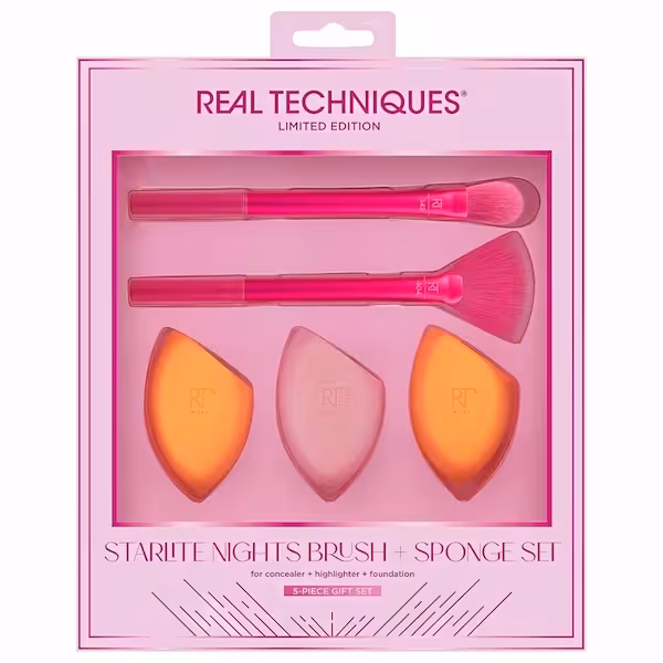 ست براش و پد ریل تکنیک 5 عددی Starlite Night Real techniques