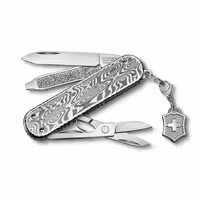 چاقوی 5 کاره سوئیسی از فولاد دمشقی کمیاب و خاص VICTORINOX 0.6221.34