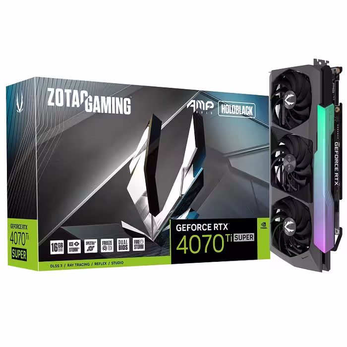 کارت گرافیک Zotac مدل RTX 4070 Ti Super AMP Holo با حافظه 16GB