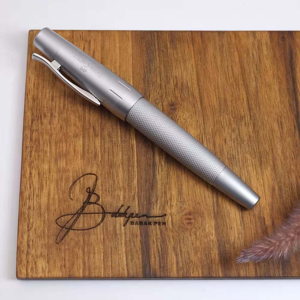 خودنویس فابرکاستل ایموشن 148670 Faber-Castell E-motion Fountain Pen Pure Silver