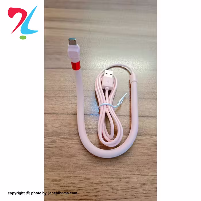 کابل شارژ میکرو مدل هلدر دار-رنگ صورتی