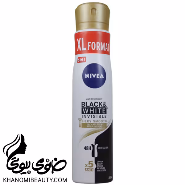 اسپری زنانه 150 میل نیوا BLACK & WHIT SILKY SMOOTH