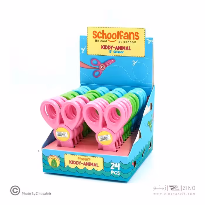 قیچی تیغه پلاستکی طرح حیوانات اسکول فنز کد923200