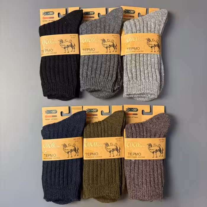 جوراب ساقدار پشمی coco کبریتی ریز