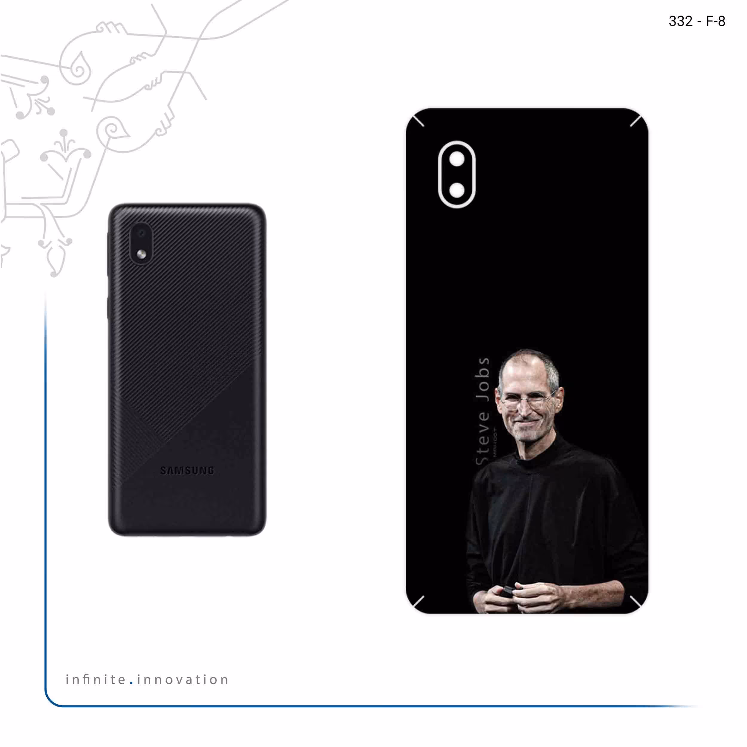 برچسب پوششی ماهوت مدل Steve_Jobs مناسب برای گوشی موبایل سامسونگ Galaxy A01 Core