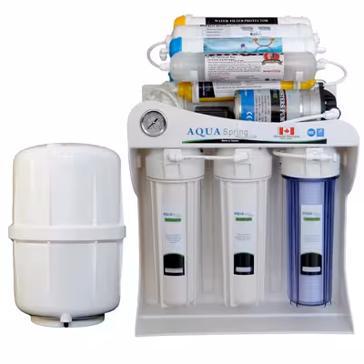 دستگاه تصفیه کننده آب آکوآ اسپرینگ مدل UF - SF4200 به همراه فیلتر بسته 3 عددی و کیت نشتی گیر