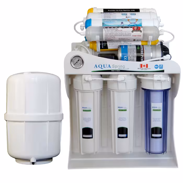 دستگاه تصفیه کننده آب آکوآ اسپرینگ مدل UF - SF4200 به همراه فیلتر بسته 3 عددی و کیت نشتی گیر