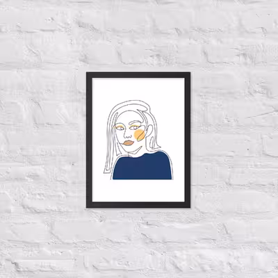 تابلو مدل دکوراتیو مینیمال طرح دختر کد 2828