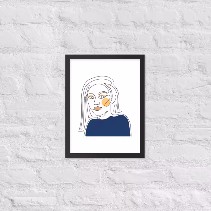 تابلو مدل دکوراتیو مینیمال طرح دختر کد 2828