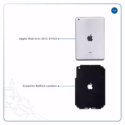 برچسب پوششی ماهوت مدل Graphite Buffalo Leather مناسب برای تبلت اپل iPad mini 2012 A1432