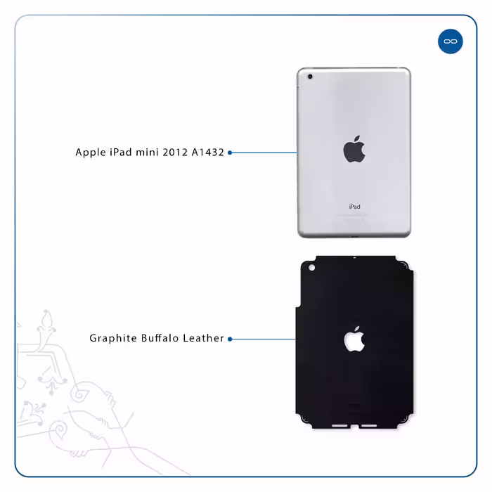 برچسب پوششی ماهوت مدل Graphite Buffalo Leather مناسب برای تبلت اپل iPad mini 2012 A1432