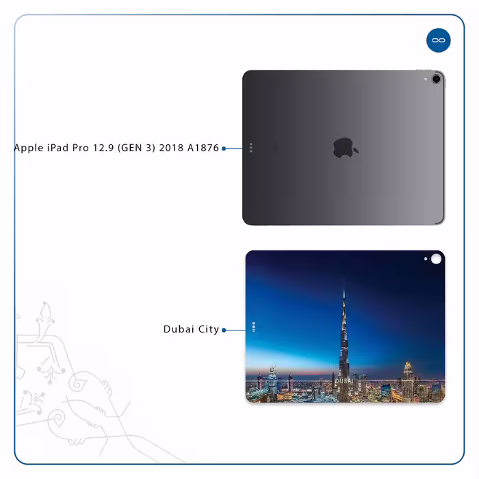 برچسب پوششی ماهوت مدل Dubai City مناسب برای تبلت اپل iPad Pro 12.9 (GEN 3) 2018 A1876