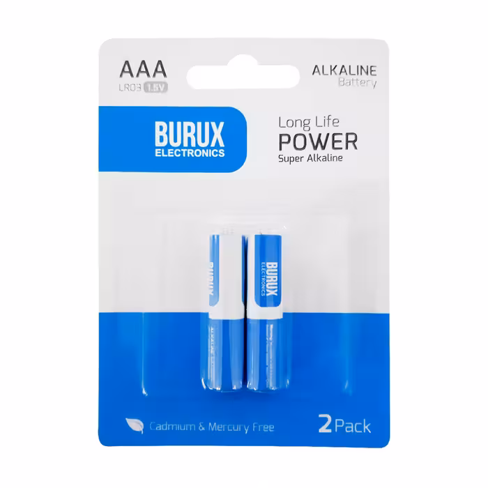 باتری نیم قلمی بروکس مدل  Alkaline بسته 8 عددی