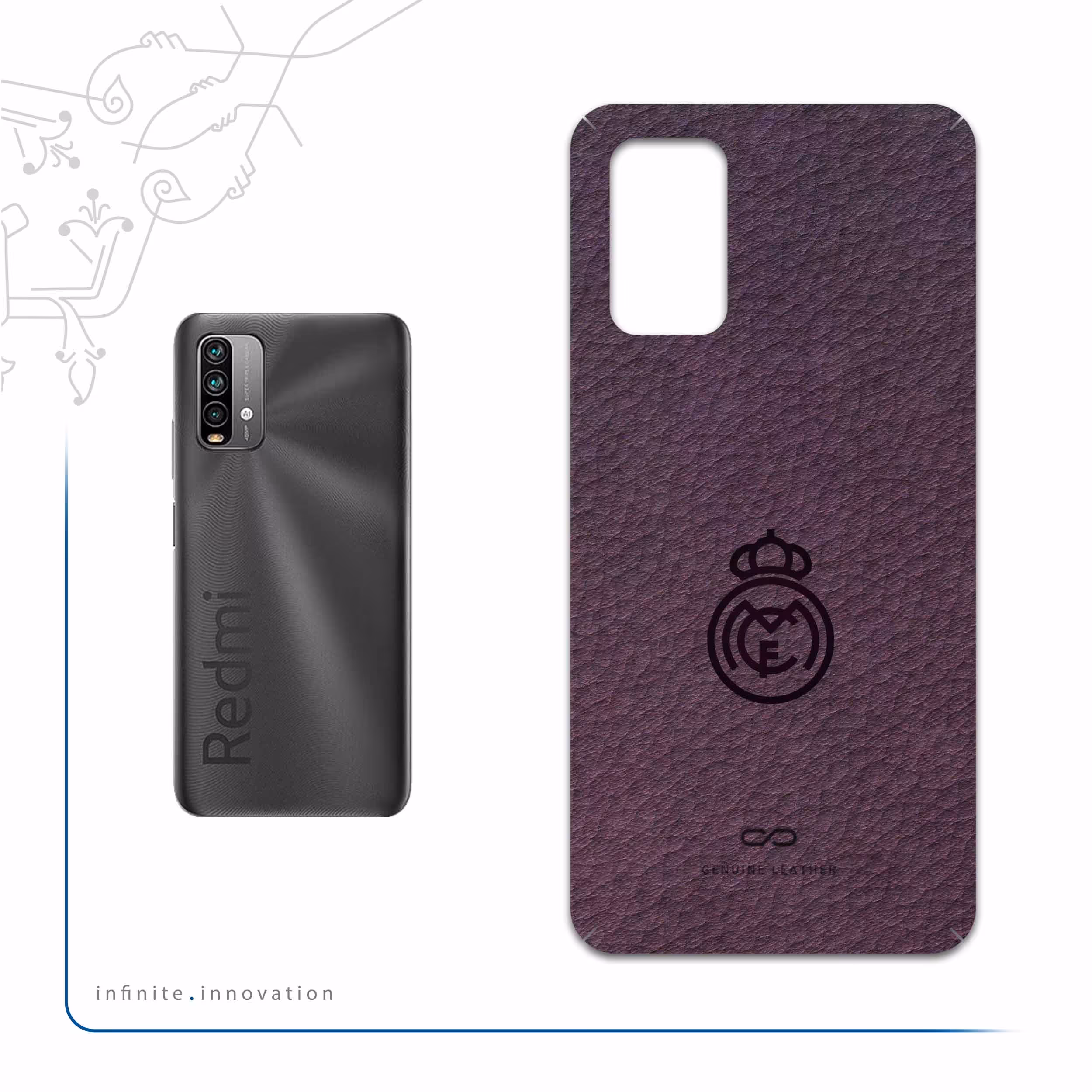 برچسب پوششی ماهوت مدل PL-REAL مناسب برای گوشی موبایل شیائومی Redmi Note 9 4G