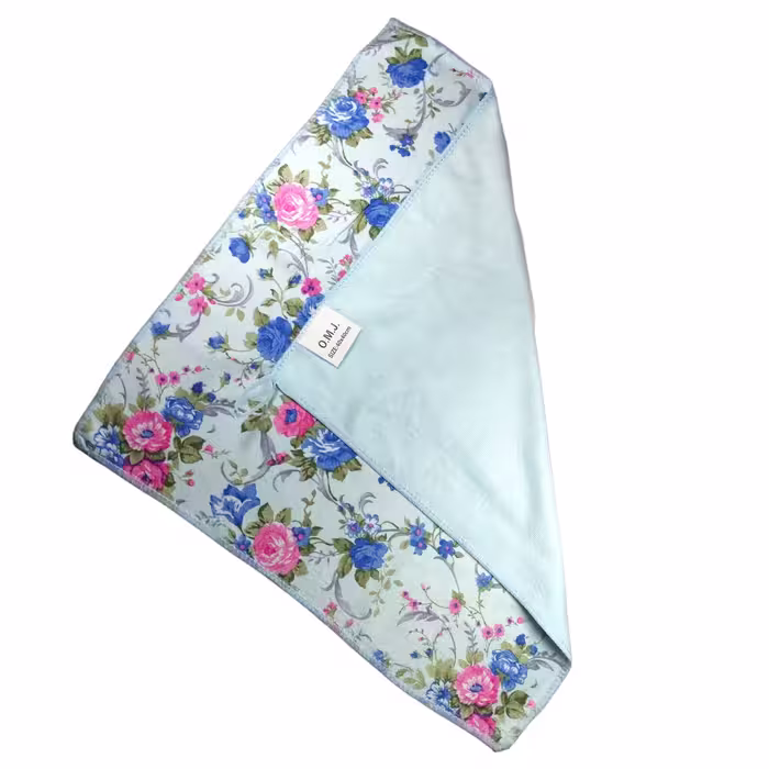 حوله دستی او.ام.جی مدل باغ گل سایز 40×40 سانتی متر بسته 2 عددی
