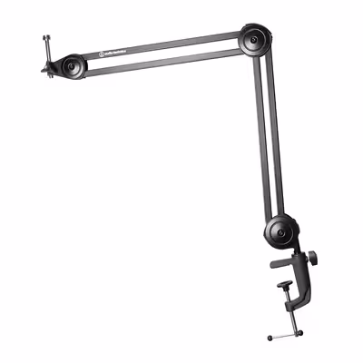 میکروفون استودیویی آدیو-تکنیکا مدل ATR2500x-USB به همراه هدفون ATH-M20x  و استند بازویی و سه‌پایه رومیزی