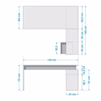 میز مدیریت هیراد مدل M911-MDF