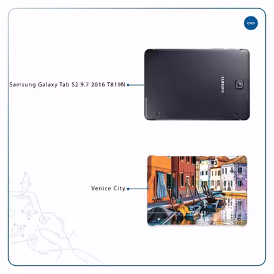 برچسب پوششی ماهوت مدل Venice City مناسب برای تبلت سامسونگ Galaxy Tab S2 9.7 2016 T819N