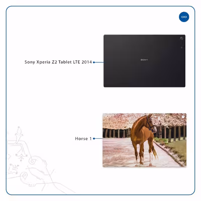 برچسب پوششی ماهوت مدل Horse-1 مناسب برای تبلت سونی Xperia Z2 Tablet LTE 2014