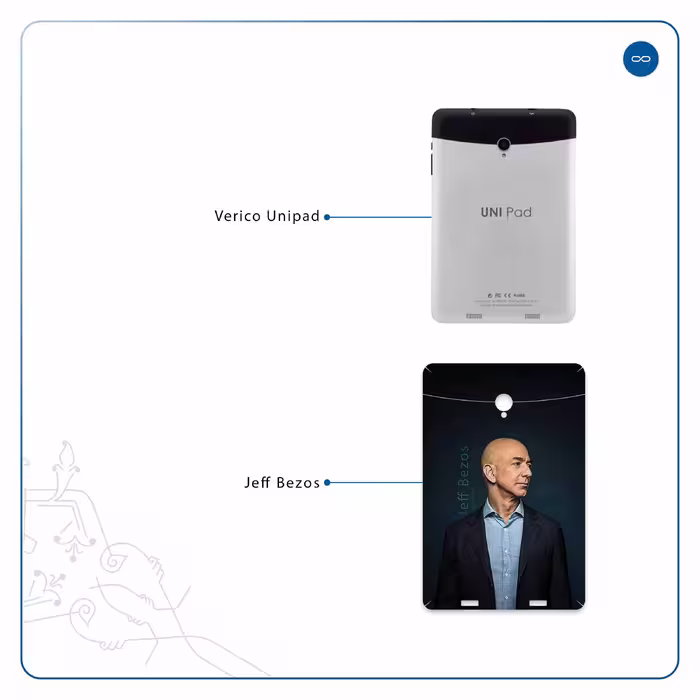 برچسب پوششی ماهوت مدل Jeff Bezos مناسب برای تبلت وریکو Unipad