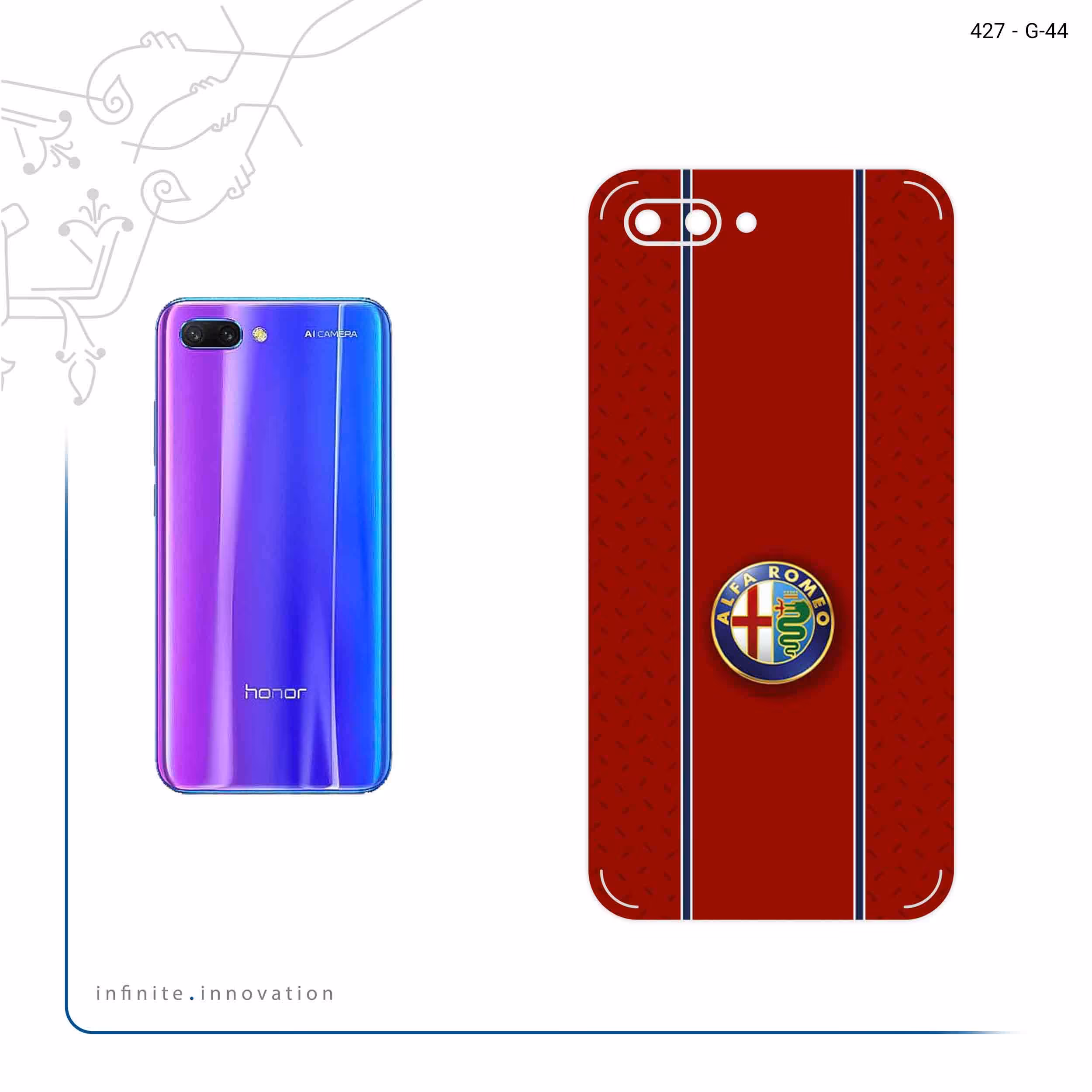 برچسب پوششی ماهوت مدل Alfa Romeo مناسب برای گوشی موبایل آنر 10