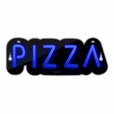 چراغ دیواری نئون دیزاین مدل Pizza-Text-BL_BL