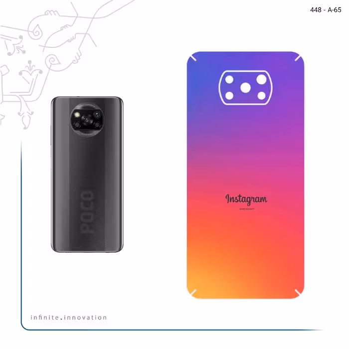 برچسب پوششی ماهوت مدل Instagram مناسب برای گوشی موبایل شیائومی Poco X3 NFC