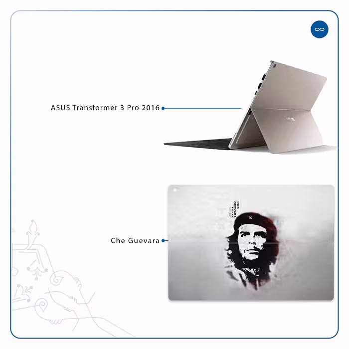 برچسب پوششی ماهوت مدل Che-Guevara مناسب برای تبلت ایسوس Transformer 3 Pro 2016