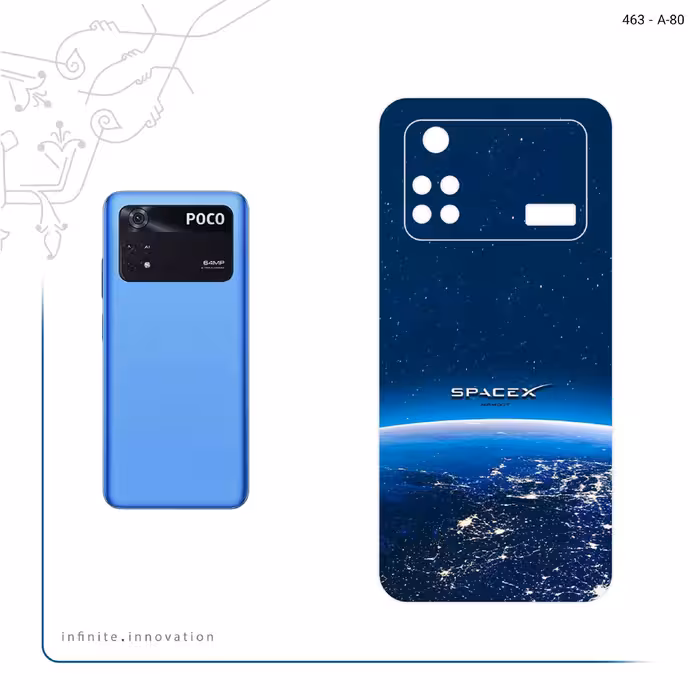 برچسب پوششی ماهوت مدل Space X مناسب برای گوشی موبایل شیائومی Poco M4 Pro 4G