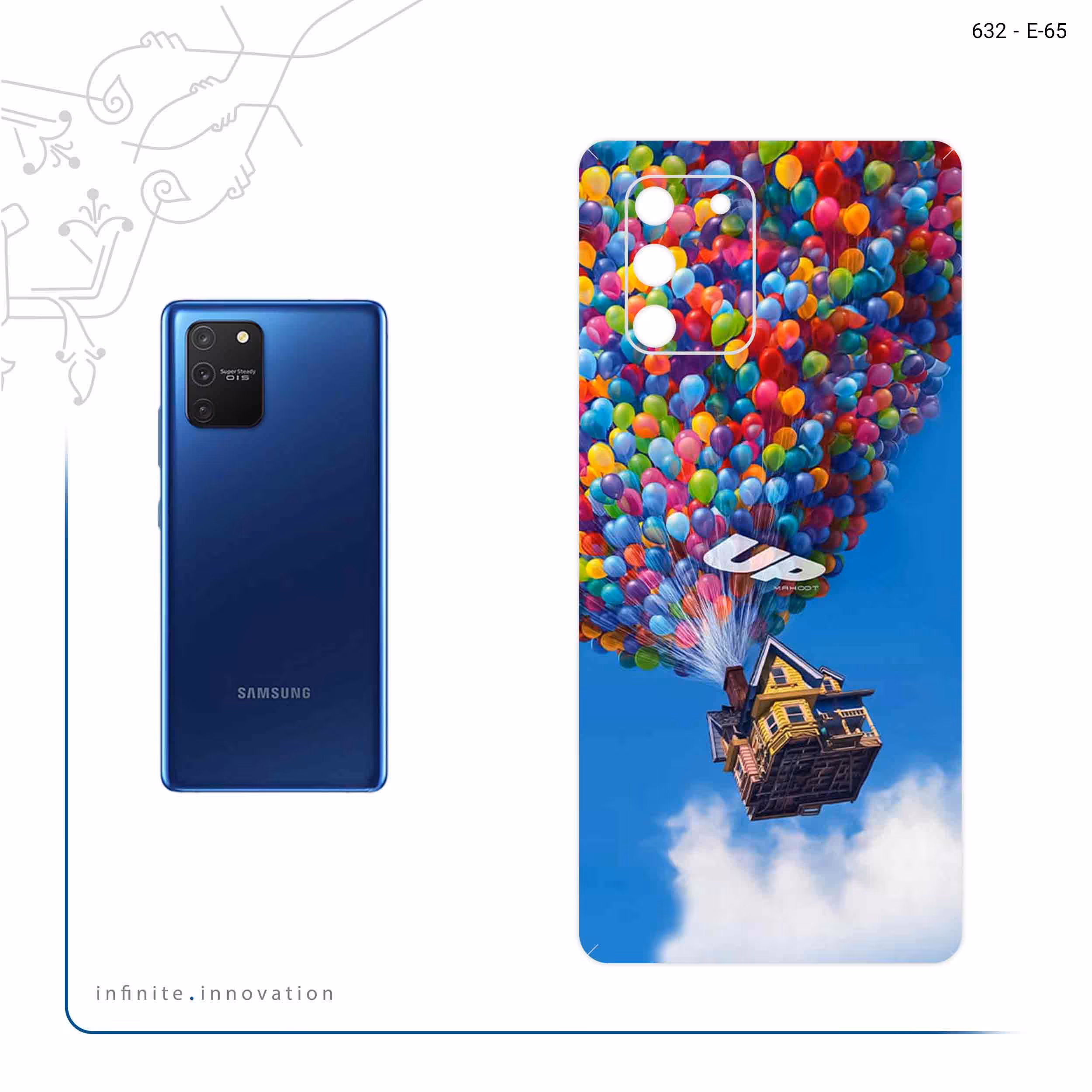 برچسب پوششی ماهوت مدل UP مناسب برای گوشی موبایل سامسونگ Galaxy S10 Lite