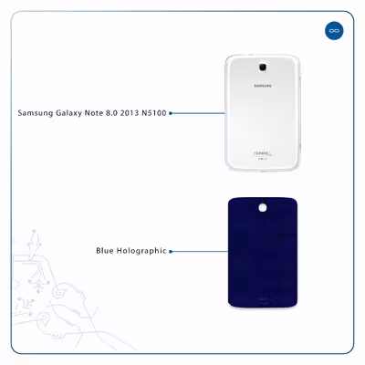 برچسب پوششی ماهوت مدل Blue-Holographic مناسب برای تبلت سامسونگ Galaxy Note 8.0 2013 N5100