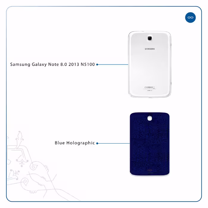 برچسب پوششی ماهوت مدل Blue-Holographic مناسب برای تبلت سامسونگ Galaxy Note 8.0 2013 N5100