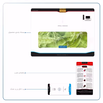 برچسب پوششی ماهوت مدل Green Crystal Marble مناسب برای تبلت سامسونگ Galaxy Tab E 9.6 2015 T560