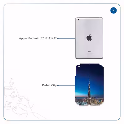 برچسب پوششی ماهوت مدل Dubai City مناسب برای تبلت اپل iPad mini 2012 A1432