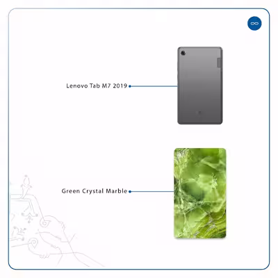 برچسب پوششی ماهوت مدل Green Crystal Marble مناسب برای تبلت لنوو Tab M7 2019