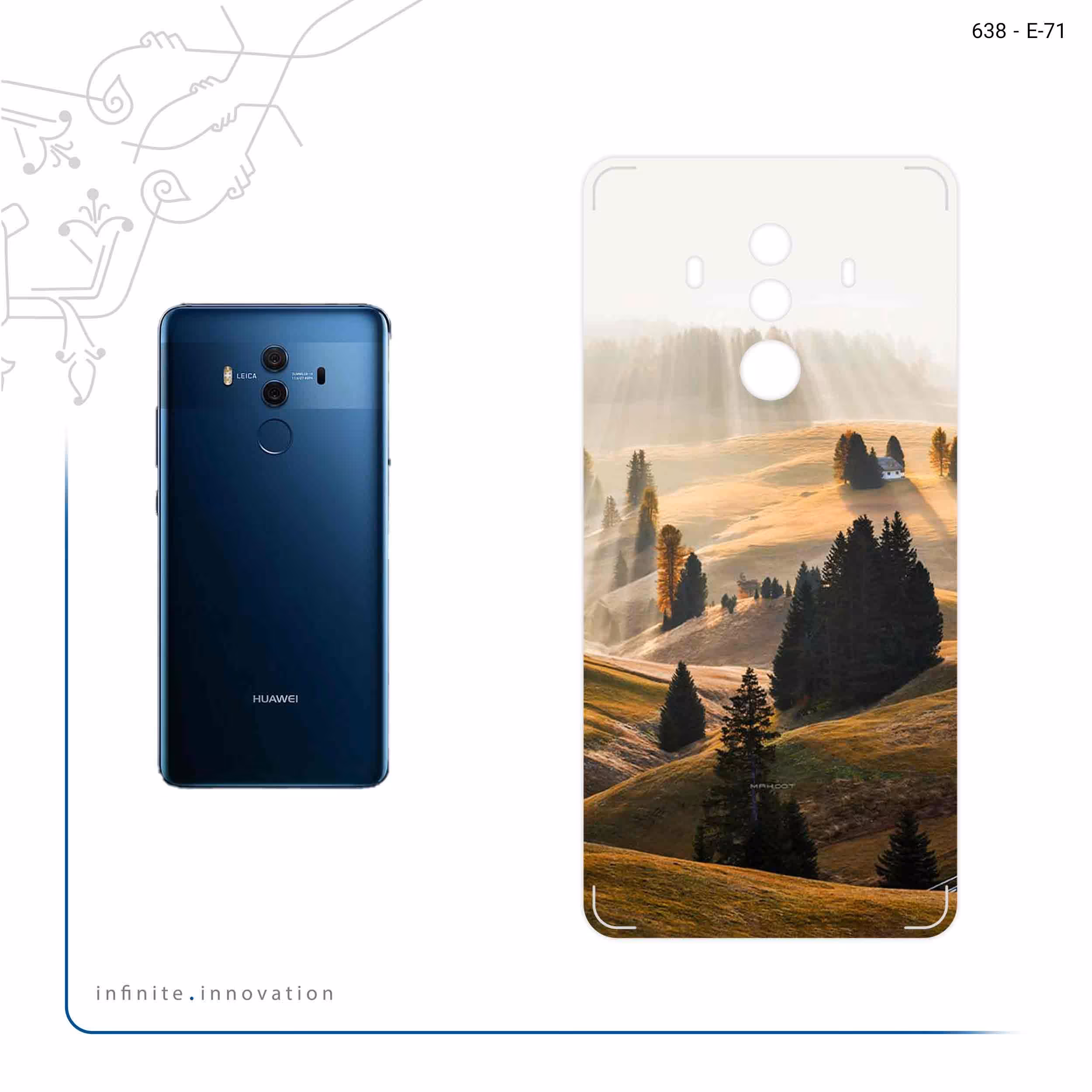 برچسب پوششی ماهوت مدل Foggy Plain مناسب برای گوشی موبایل هوآوی Mate 10 Pro