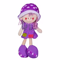 عروسک دختر هپی تایم Merry doll بنفش 40 سانتی متری